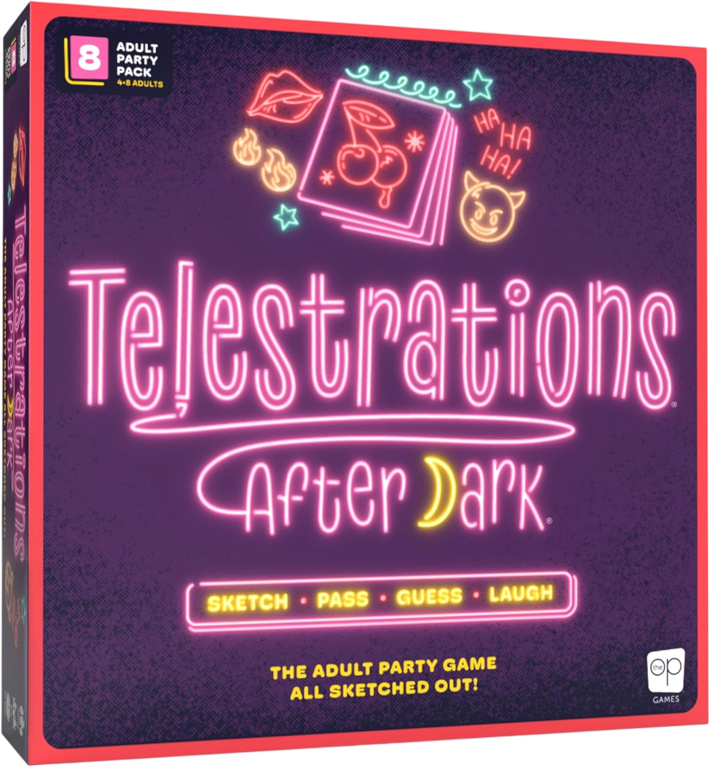USAOPOLY games Telestrations: After Dark 8 Player 2nd Edition Board Game, Adults-Only Laugh
